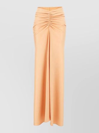 Andamane high waist polyester skirt ruched slit