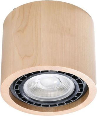 Wonderlamp Foco De Superficie Inreea 1 Luz, Madera Natural