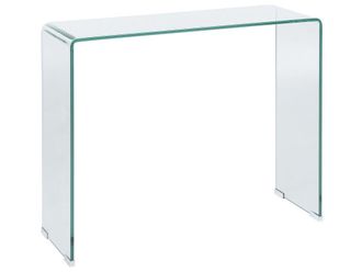 Beliani Consola vidrio templado transparente