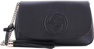 Gucci Soho Chain Leather Medium crossbody bag - Zwart