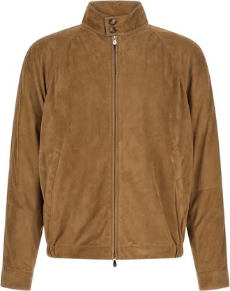 Brunello Cucinelli suede jacket - Neutrals