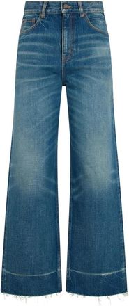 Chlo&eacute; Wide Jeans - Dames - Loose Fit Jeans - Blauw - W27 - Katoen - Jeans