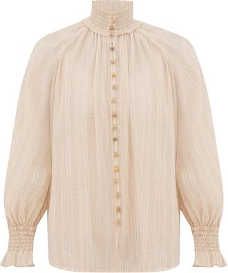 Zimmermann Aster Blouse - Dames - Blouses - Wit - S - Katoen - Overhemden