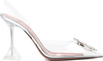 Amina Muaddi Begum Crystal-embellished Slingback Pumps