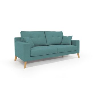 Divani.Store Danish Sof&aacute; Moderno De Tela Suave E Impermeable 166 Cm Azul Petr&oacute;leo