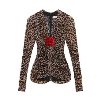 Blumarine Blusa de punto estampada con broche - Tops - Mujer - Multicolor - XS