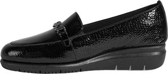 Desa Woman Leather Slip-Ons - Textile Lining, Round Toe, Flat Heel | Black - 37