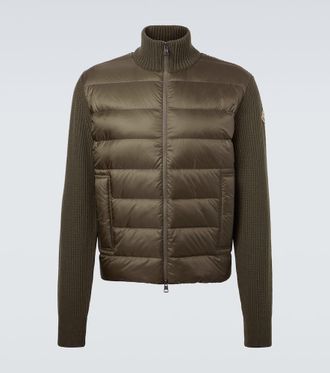 Moncler Down-paneled wool and cashmere jacket