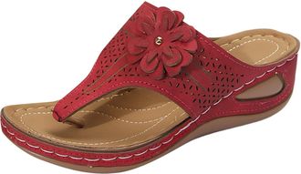 Generic Wide Fit Sandals for Women,Orthopedic Wedge Sandals for Women,Lightweight Orthopedic Flip Flops Uk Wide Fit New Summer Slides Non-Slip Beach Shoes,Arc