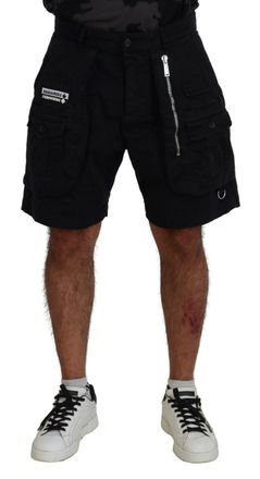 Dsquared2 Dsquared&sup2; Cotton Cargo Boxer Above Knee Mens Shorts (Pre-Owned)