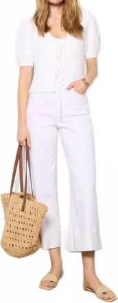 Pistola Denim Lana Crop With Cuff Jeans In Vivid White