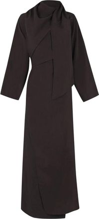 Cortana Sofia Jurk - Dames - Wikkelkleedje - Bruin - 2XS - Linnen - Kleedjes
