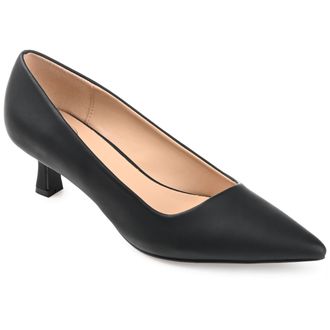 Journee Collection Women & apos;s Celica Medium and Wide Width Kitten Heel Pumps