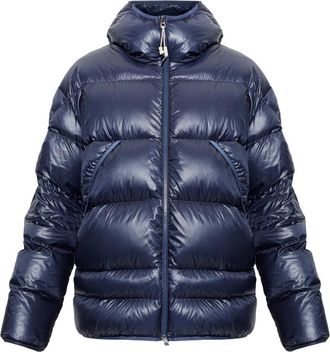 Moncler Anapo Capuchon Jas van Middellange Lengte met Donsvulling - Heren - Gewatteerde jassen - Blauw - 2XL - Polyester - Jassen