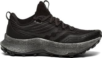 Saucony Womens Endorphin Trail Health Care Professional Shoe, Black/Gravel, 9