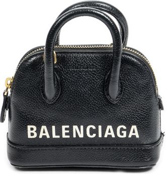 Balenciaga Pre-owned Womens Mini Ville Top Handle Crossbody Shoulder Bag - Black - One Size