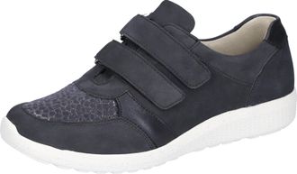Waldl&auml;ufer Klettschuh WALDL&Auml;UFER M-IRA-Soft, Damen, Gr. 4,5 (37,5), blau (dunkelblau), Nubukleder, Textil, Schuhe Klettschuh, Halbschuh, Komfortschuh in besonder