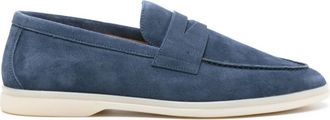 Scarosso Luciano suede penny loafers - men - Rubber/Calf Suede/Calf Leather - 42 1/2 - Blue