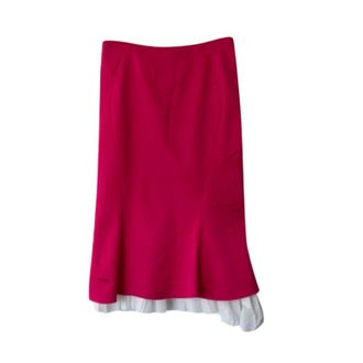 Marni Pink Contrast Underskirt Midi Skirt Size M