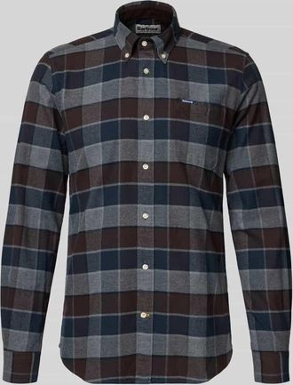 Barbour Tailored Fit Freizeithemd aus reiner Baumwolle in Dunkelbraun, Größe XXXL