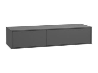 Vente-Unique Mueble de baño flotante bajo lavabo - Color gris antracita - L150 cm - ISAURE II