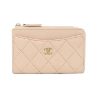 Chanel Pre-owned Wallets, female, Pink, Size: ONE SIZE Pre-owned Business card case