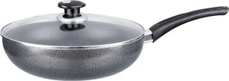 Brentwood Wok W/ Lid Aluminum Non-Stick 10
