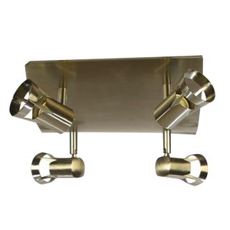 Sulion Plaf&oacute;n de metal en acabado cuero viejo con 4 focos