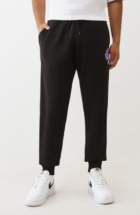 True Religion Embroidered Patch Joggers in Jet Black at Nordstrom Rack, Size Xx-Large