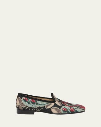 Valentino Garavani Mens Les Alcovettes Jacquard Loafers