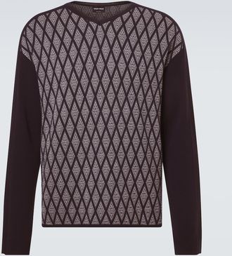 Giorgio Armani Wool and cashmere jacquard sweater