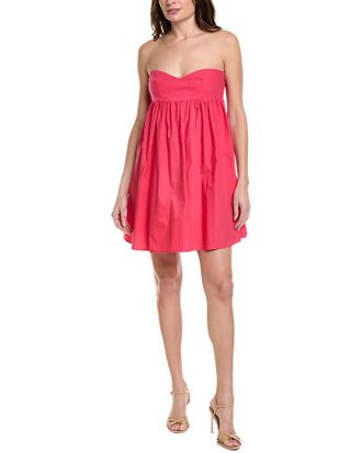 Susana Monaco Susana Monaco Poplin Tube Flared Mini Dress