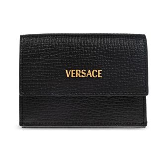 Versace Wallets & Cardholders, male, Black, Size: ONE SIZE Leather wallet