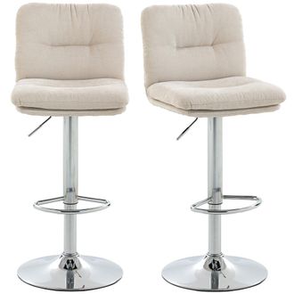 HOMCOM Taburetes de bar 41.5x50x112 cm beige