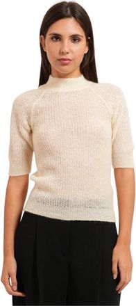 HUGO BOSS Truien - Dames - Coltruien - Beige - L - Truien & Vesten