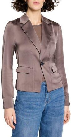 Nic+Zoe Day Gloss Tuxedo Jacket in Cocoa at Nordstrom Rack, Size X-Large