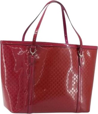 Gucci Pre-owned Vintage Tote Bag - Dames - Vintage Shopper - Rood - ONE Size - Leer - Vintage
