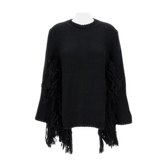 Comme Des Gar&ccedil;ons Round-neck Knitwear, female, Black, Size: M Crewneck Sweater