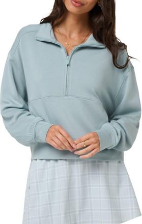 Travis Mathew Skyloft Soft Half Zip Sweatshirt in Slate at Nordstrom, Size X-Small