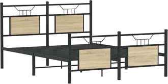 vidaXL Vidaxl - Estructura De Cama Sin Colch&oacute;n Madera Roble Sonoma 140x190 Cm