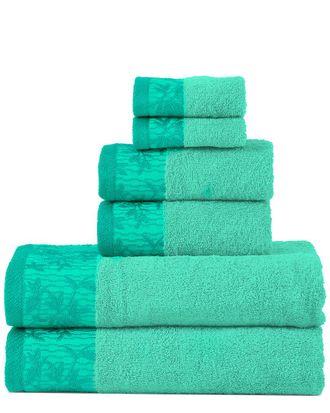 Superior Wisteria 6Pc Super Absorbent Cotton Towel Set