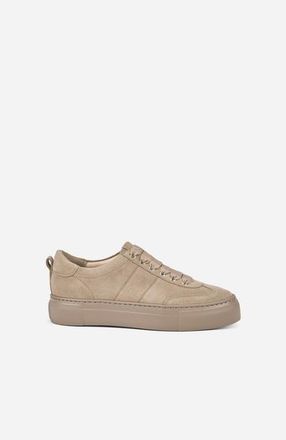 AGL Cecilia Sneaker in Water Resistant Suede Leather in Beige Velour at Nordstrom, Size 37.5