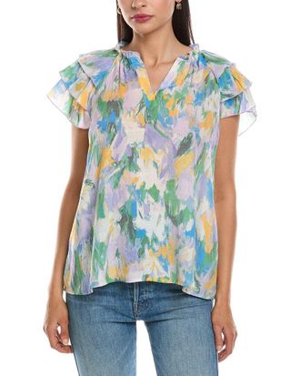 Nanette Lepore Tiered Sleeve Blouse