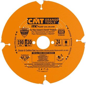 CMT 236.190.04m Sierra Circular Para Mat. Abrasivos D=190x2.4x30 Z4 Dp
