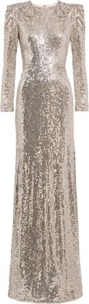 Jenny Packham Dulcet jurk verfraaid met pailletten - Zilver