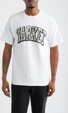 Market Money Arc Graphic T-Shirt in White at Nordstrom, Size Xx-Large