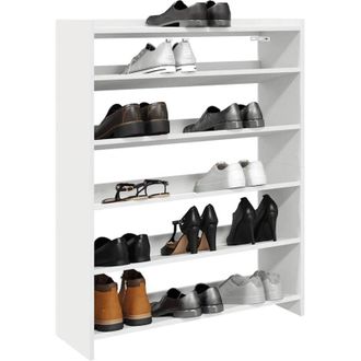 vidaXL vidaXL Scarpiera Bianca 80x25x100 cm in Legno Multistrato