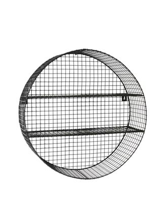 Decoclico Estanter&iacute;a de pared redonda de metal gris