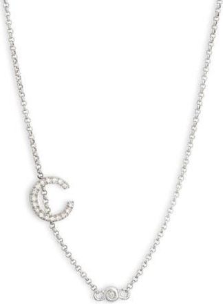 Meshmerise Diamond Initial Bezel Bracelet in White-C at Nordstrom Rack