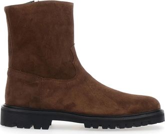 Vinny&rsquo;s Enkellaarzen met Rits aan de Zijkant van Su&egrave;de - Heren - Enkellaarsjes - Bruin - 41 EU - Su&egrave;de - Schoenen